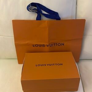 LV box and shopping bag